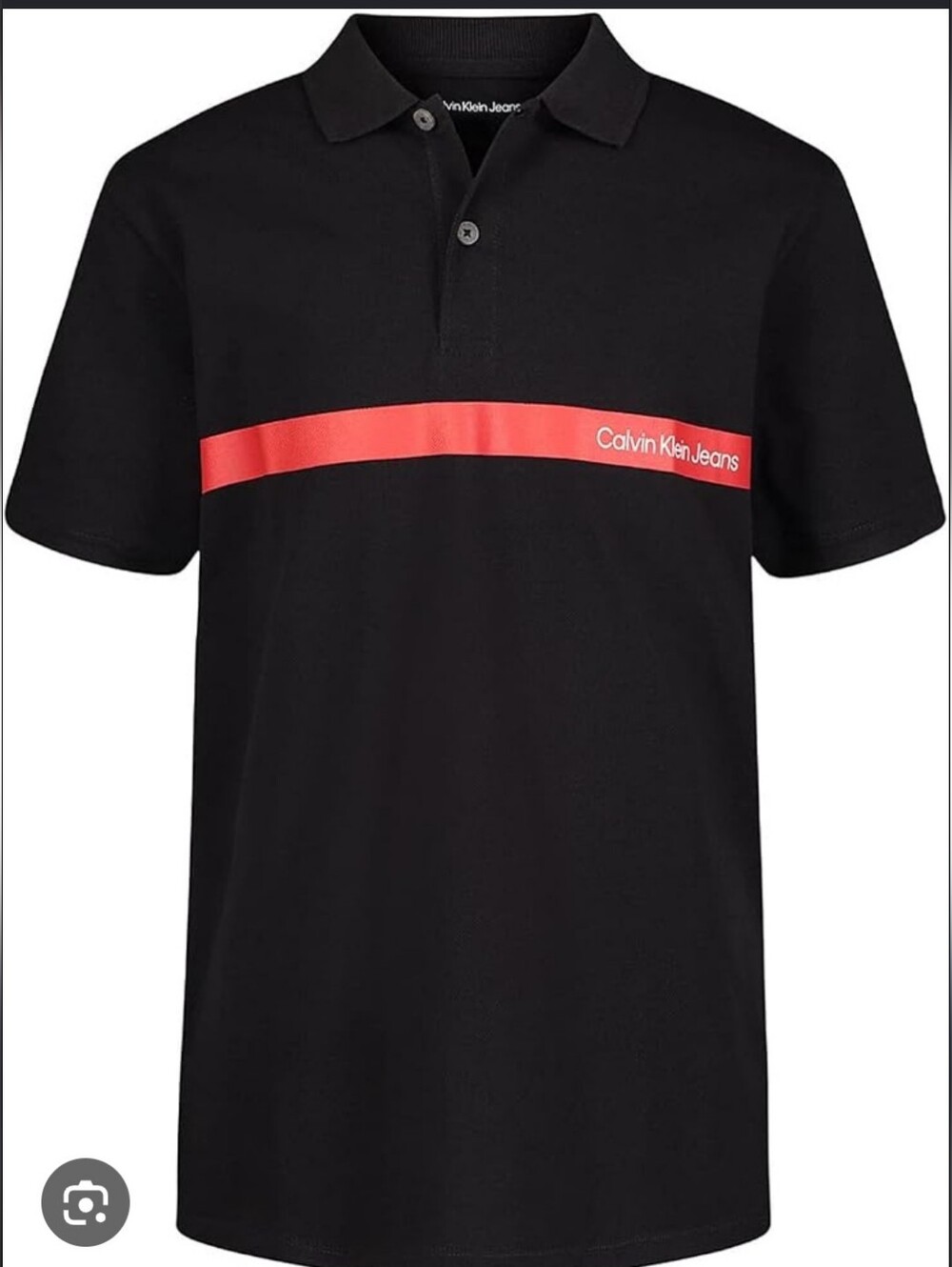 Calvin Klein Black Cotton Polo Golf Shirt XL